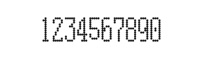 5×12数字点阵字体 ddN512AA1337