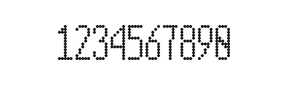 5×12数字点阵字体 ddN512AA1339