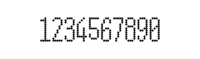 5×12数字点阵字体 ddN512AA1341