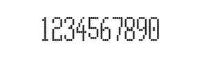 5×12数字点阵字体 ddN512AA1348