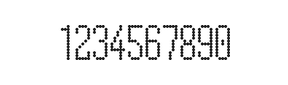 5×12数字点阵字体 ddN512AA1350