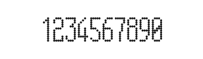 5×12数字点阵字体 ddN512AA1351