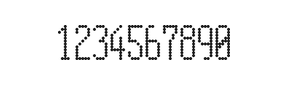 5×12数字点阵字体 ddN512AA1352