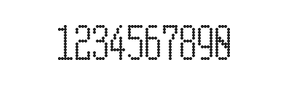 5×12数字点阵字体 ddN512AA1354
