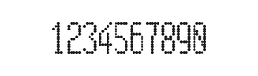 5×12数字点阵字体 ddN512AA1358