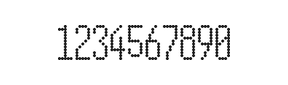5×12数字点阵字体 ddN512AA1361