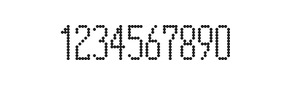 5×12数字点阵字体 ddN512AA1362