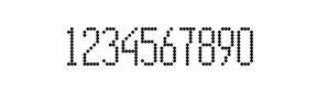 5×12数字点阵字体 ddN512AA1375