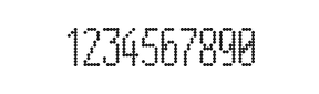 5×12数字点阵字体 ddN512AA1390