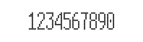 5×12数字点阵字体 ddN512AA1395