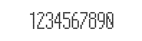 5×12数字点阵字体 ddN512AA1402