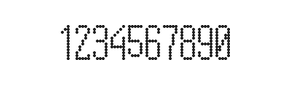 5×12数字点阵字体 ddN512AA1404
