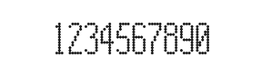5×12数字点阵字体 ddN512AA1407