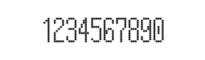 5×12数字点阵字体 ddN512AA1408