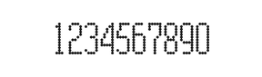 5×12数字点阵字体 ddN512AA1415