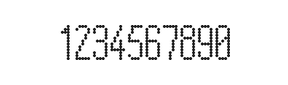 5×12数字点阵字体 ddN512AA1418