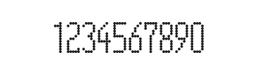 5×12数字点阵字体 ddN512AA1419