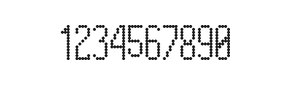 5×12数字点阵字体 ddN512AA1420