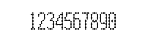 5×12数字点阵字体 ddN512AA1422
