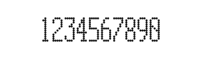 5×12数字点阵字体 ddN512AA1423