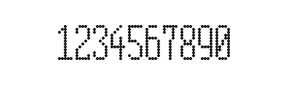 5×12数字点阵字体 ddN512AA1424