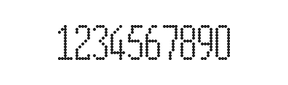 5×12数字点阵字体 ddN512AA1433