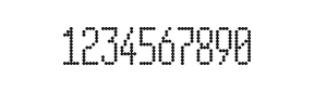 5×12数字点阵字体 ddN512AA1439