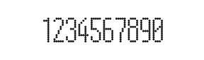 5×12数字点阵字体 ddN512AA1445