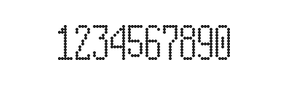 5×12数字点阵字体 ddN512AA1452