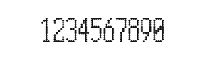 5×12数字点阵字体 ddN512AA1457