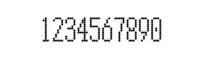 5×12数字点阵字体 ddN512AA1459