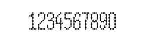 5×12数字点阵字体 ddN512AA1462