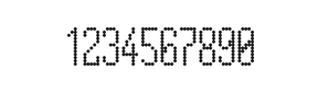 5×12数字点阵字体 ddN512AA1466