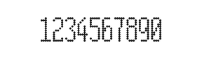 5×12数字点阵字体 ddN512AA1469