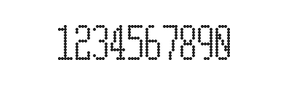 5×12数字点阵字体 ddN512AA1472