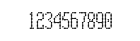 5×12数字点阵字体 ddN512AA1485