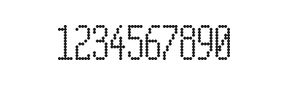 5×12数字点阵字体 ddN512AA1486