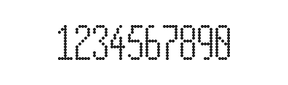 5×12数字点阵字体 ddN512AA1494