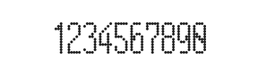 5×12数字点阵字体 ddN512AA1495