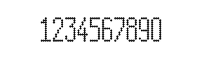 5×12数字点阵字体 ddN512AA1505