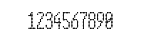 5×12数字点阵字体 ddN512AA1510