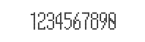 5×12数字点阵字体 ddN512AA1511