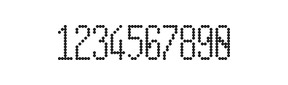 5×12数字点阵字体 ddN512AA1517