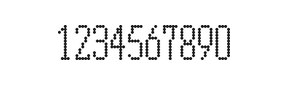 5×12数字点阵字体 ddN512AA1522