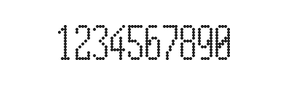 5×12数字点阵字体 ddN512AA1523