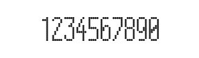 5×12数字点阵字体 ddN512AA1524