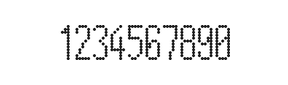 5×12数字点阵字体 ddN512AA1525