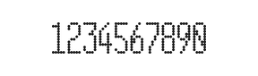 5×12数字点阵字体 ddN512AA1537