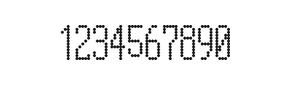 5×12数字点阵字体 ddN512AA1542