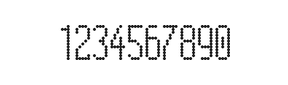 5×12数字点阵字体 ddN512AA1544